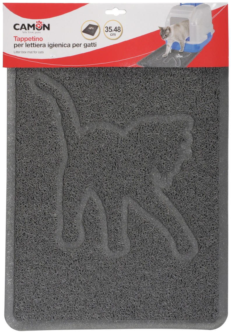 CAMON Covoraş pentru litieră pisici, dreptunghiular, 35x48cm, Gri