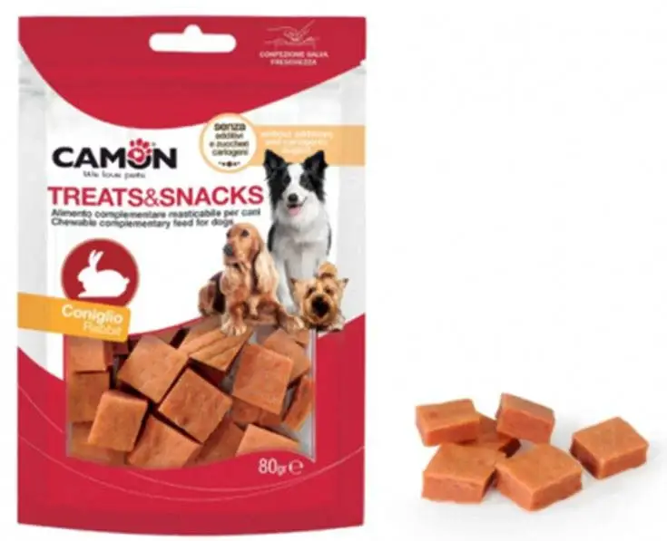 CAMON Recompense câini Big Bites, cu Iepure, pentru câini peste 4 luni, 80g