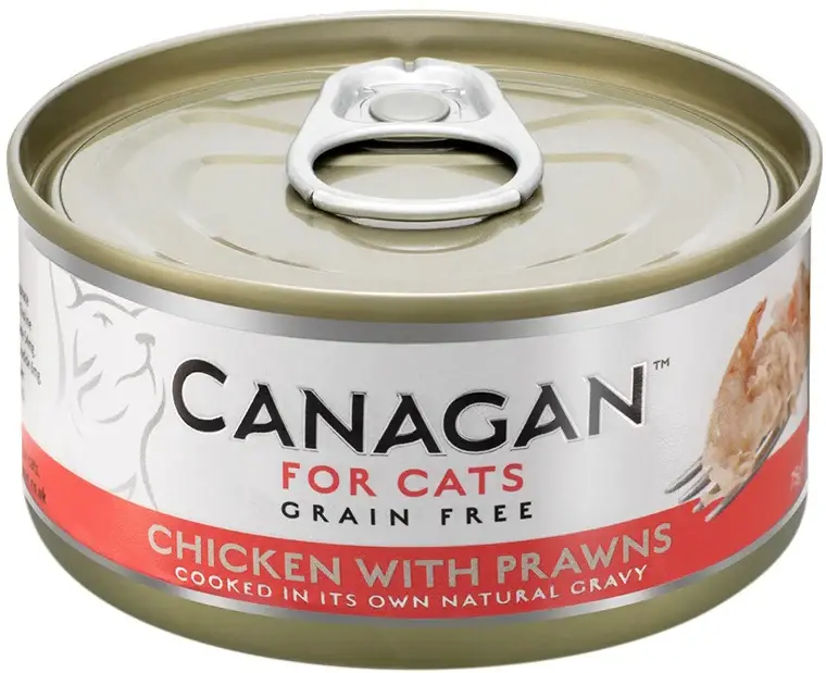 CANAGAN Conservă pentru pisici, cu Pui şi Creveţi 75g