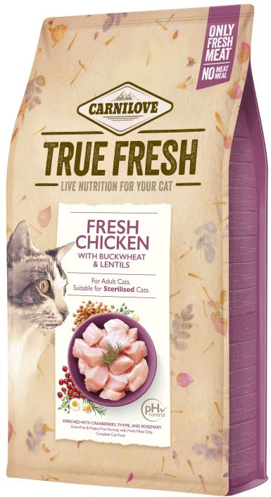 CARNILOVE True Fresh, cu Pui, fără cereale şi cartofi