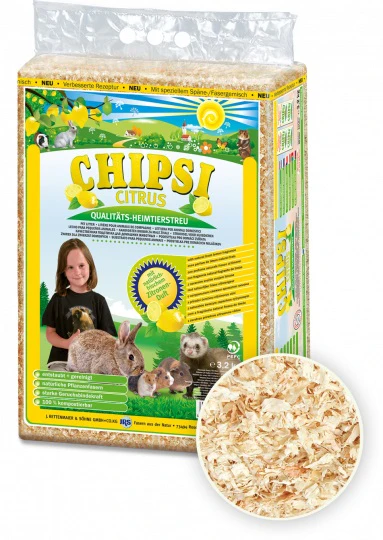 CHIPSI Citrus Rumeguş pentru rozătoare, cu aromă de lămâie