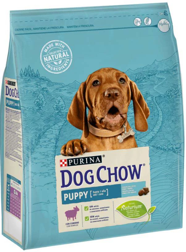 DOG CHOW Hrană uscată PUPPY pentru căţeluşi, cu Miel şi Orez