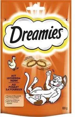 DREAMIES Delicatese pentru pisici, cu Pui 60g
