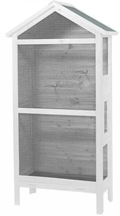 DUVO+ Volieră din lemn pentru păsări, 82x40x160cm
