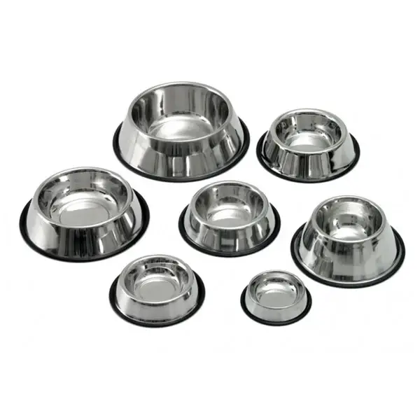 FLAMINGO Castron pentru pisici, antiderapant, din oţel inoxidabil, 190ml, 11cm
