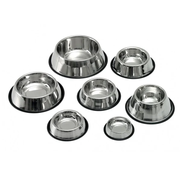 FLAMINGO Castron pentru pisici, antiderapant, din oţel inoxidabil, 190ml, 11cm