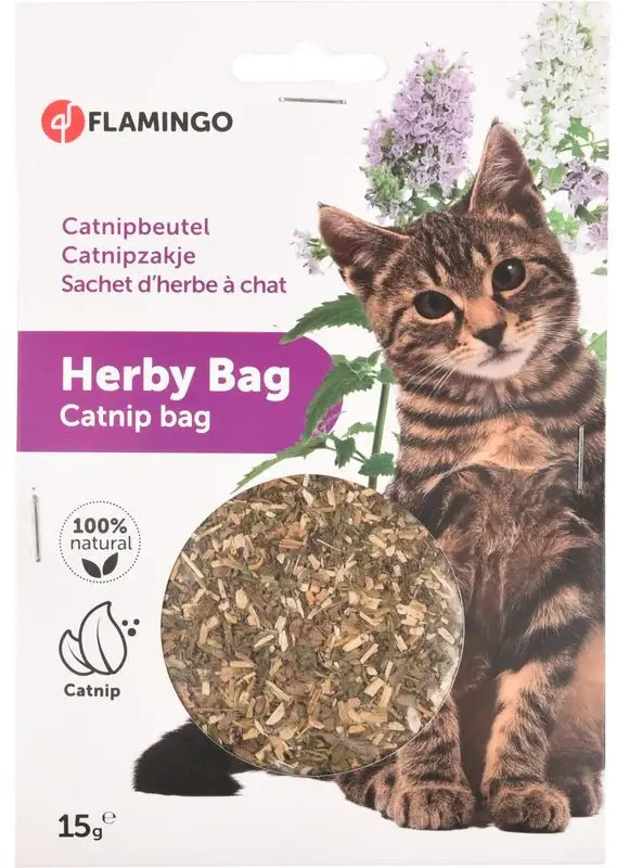 FLAMINGO Catnip Plic cu iarba pisicii, pentru educare şi joacă 15g