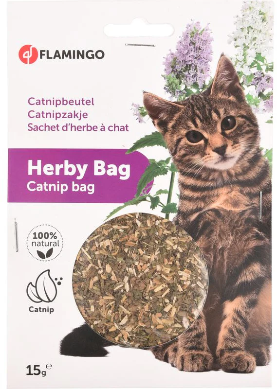FLAMINGO Catnip Plic cu iarba pisicii, pentru educare şi joacă 15g