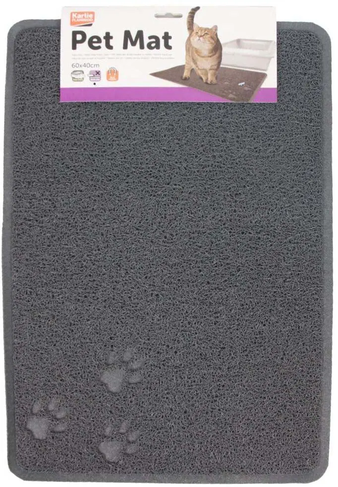 FLAMINGO Covoraş pentru pisici, pentru aşezat lângă litieră 60x40cm, Gri