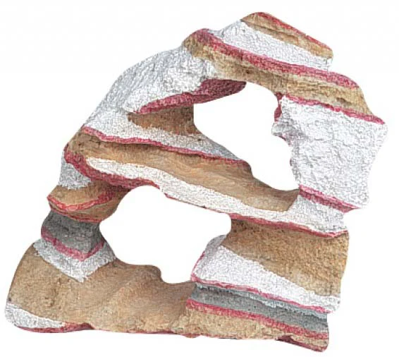 FLAMINGO Decoraţiuni pentru acvariu Piatră Curcubeu 2 găuri 14x6x12,5cm