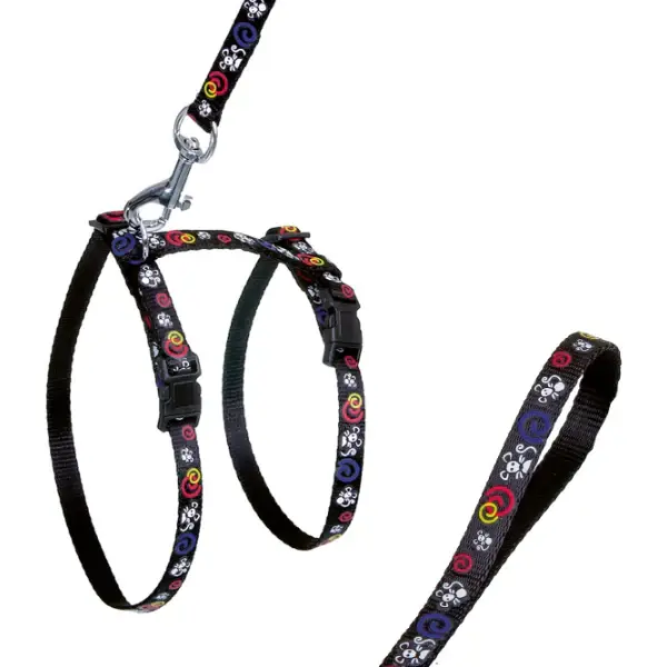 FLAMINGO Ham şi lesă TOPO MOUSE pentru pisicuţe, 20-35cm, 10mm