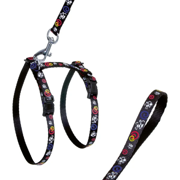 FLAMINGO Ham şi lesă TOPO MOUSE pentru pisicuţe, 20-35cm, 10mm