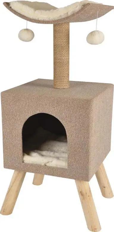 FLAMINGO Suport pentru ascuţit ghearele, Scandi, Bej, 77x35x35cm