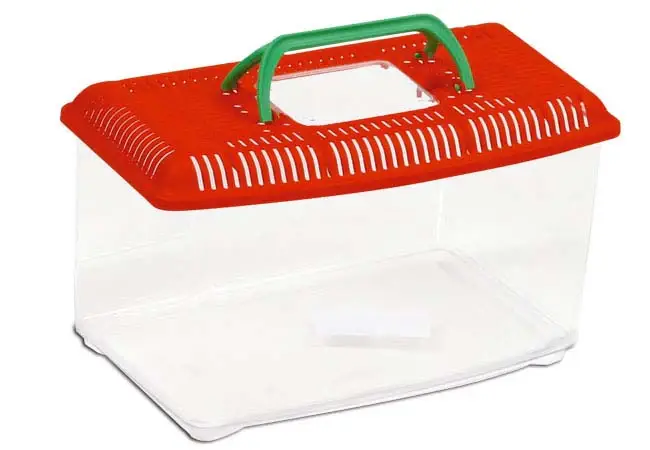 FOP Acvariu din plastic cu capac, diverse culori