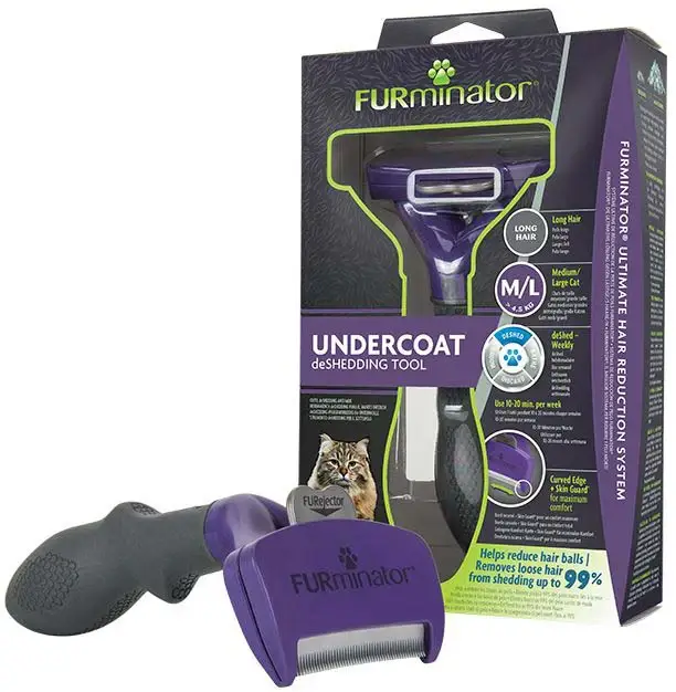 FURminator Perie pentru pisici cu păr lung