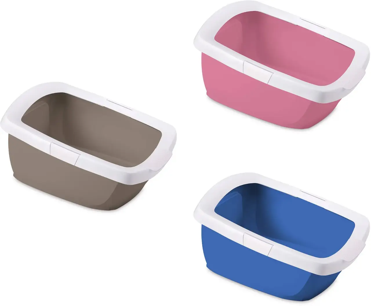 IMAC Litieră deschisă pentru pisici FUNNY JUNIOR Alb, 57 x 43 x 28,5 cm