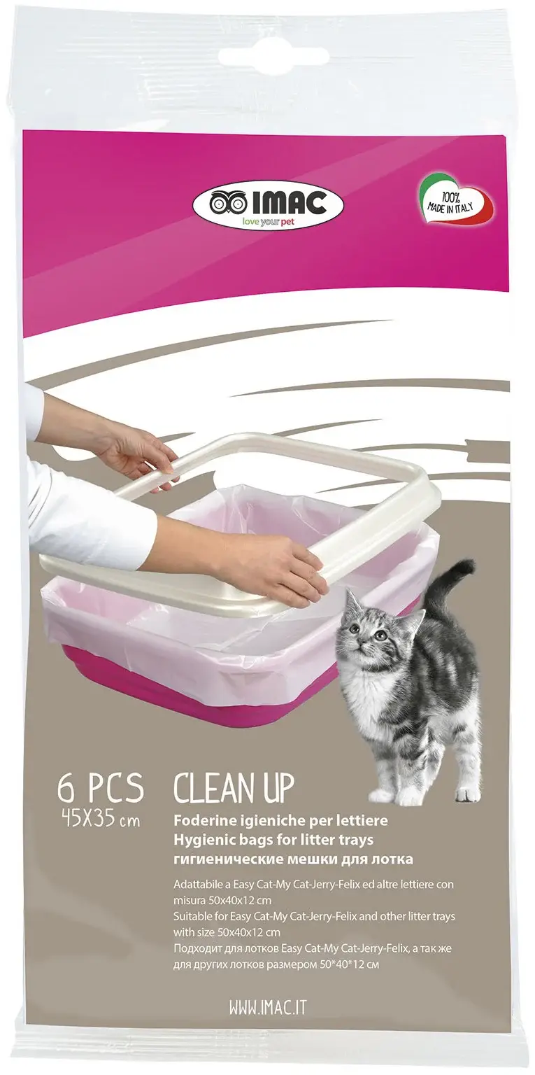 IMAC Saci igienici CLEAN UP, pentru litieră de 50x40x12cm, 6 bucăţi