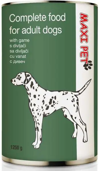 MAXI PET Câine Vânat, conservă 1250g