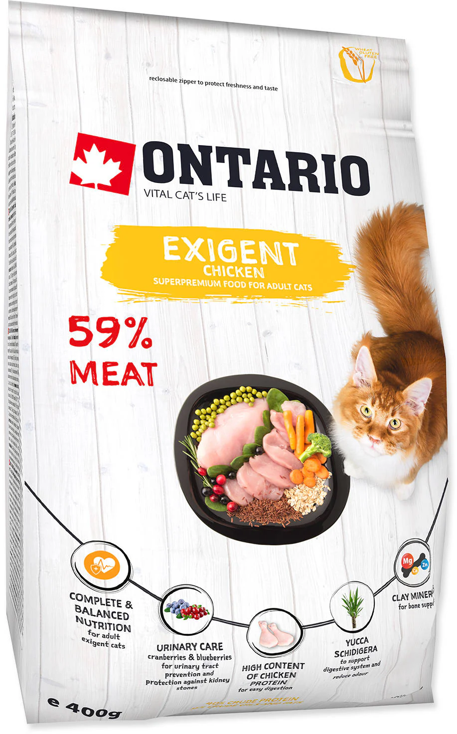 ONTARIO Hrană uscată pentru pisici adulte, Exigent
