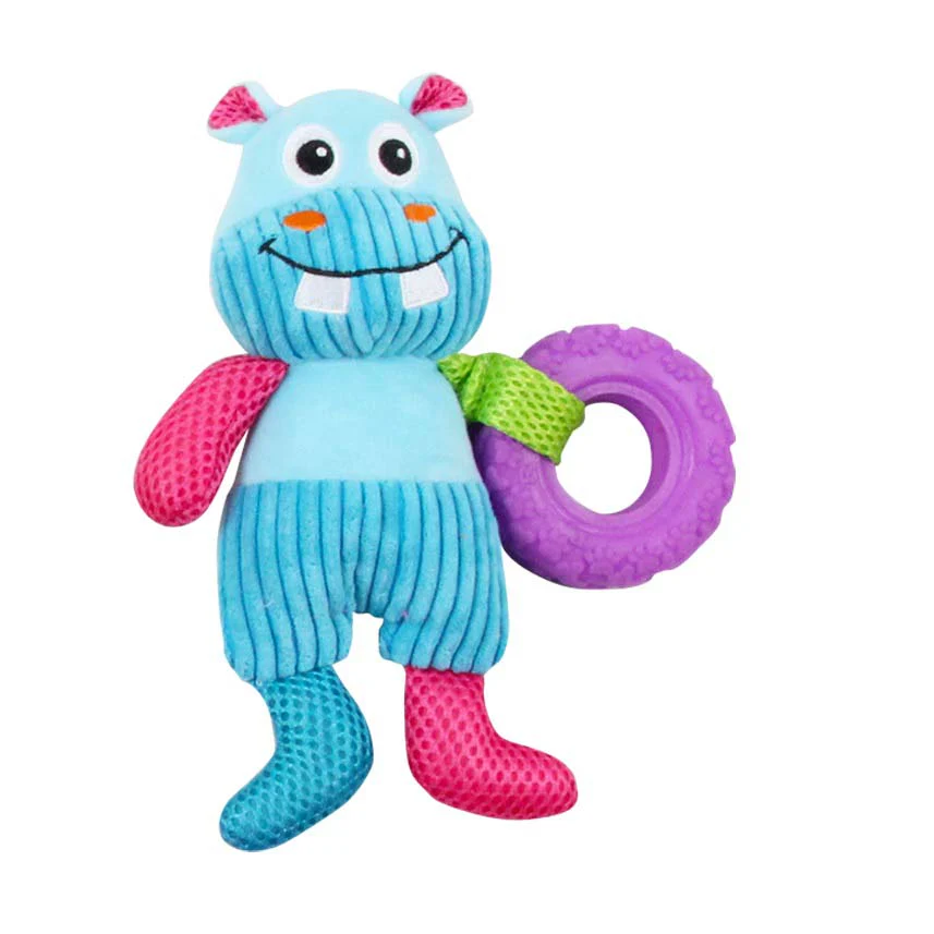 PAWISE Vivid Life Jucărie pentru câini Swimming Hippo, din pluş 22cm