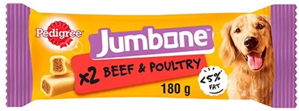PEDIGREE Delicii pentru câini Jumbone Medium Vită şi Pasăre 180g