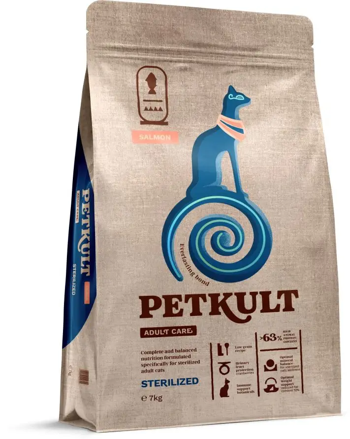 PETKULT Adult Care STERILISED pentru pisici, cu Somon