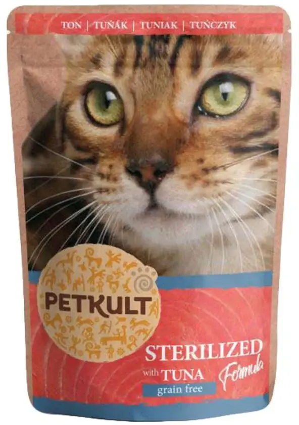 PETKULT Plic pentru pisici sterilizate, cu Ton 100g