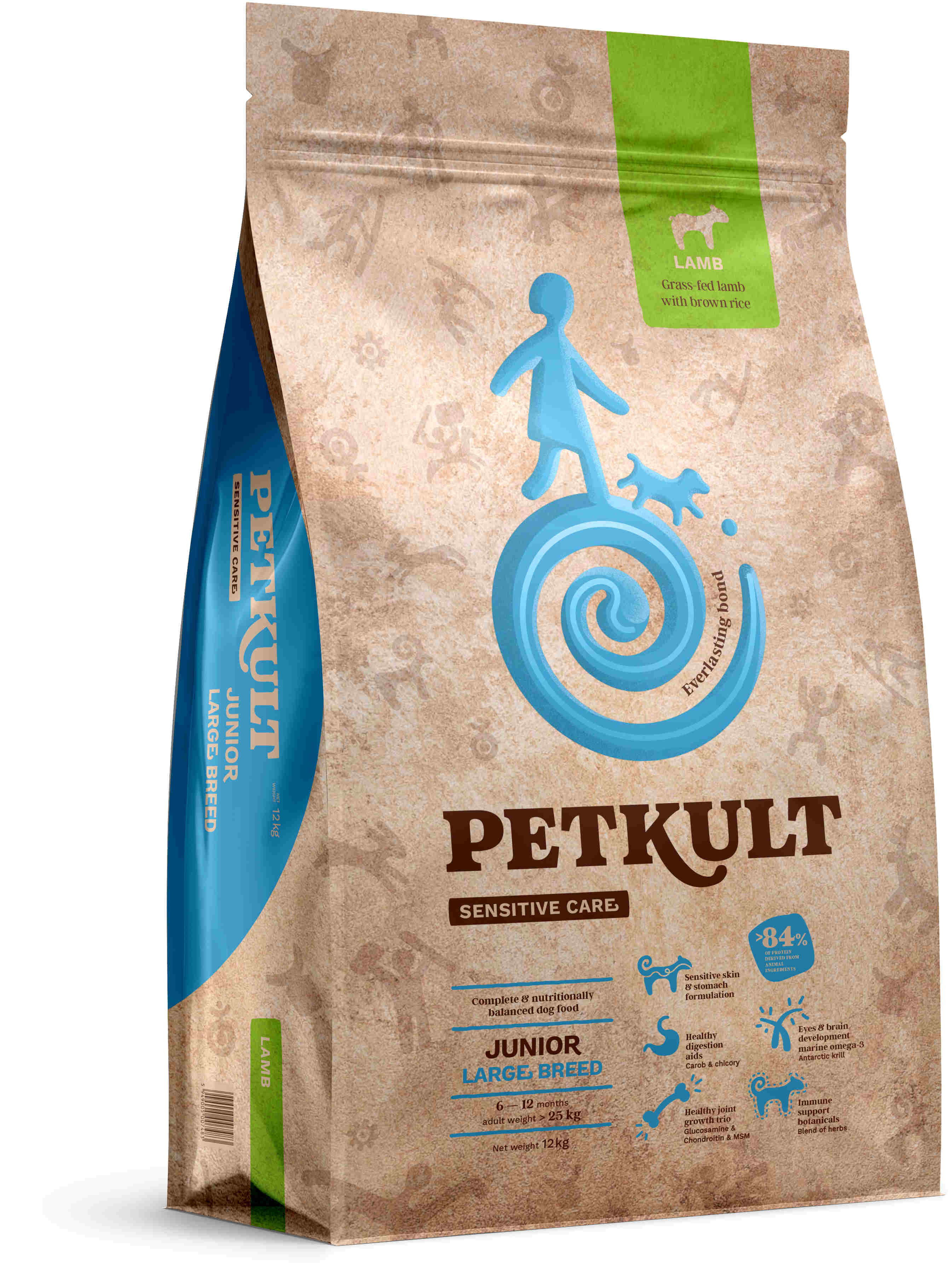 PETKULT Sensitive JUNIOR large, talie mare, Miel şi orez