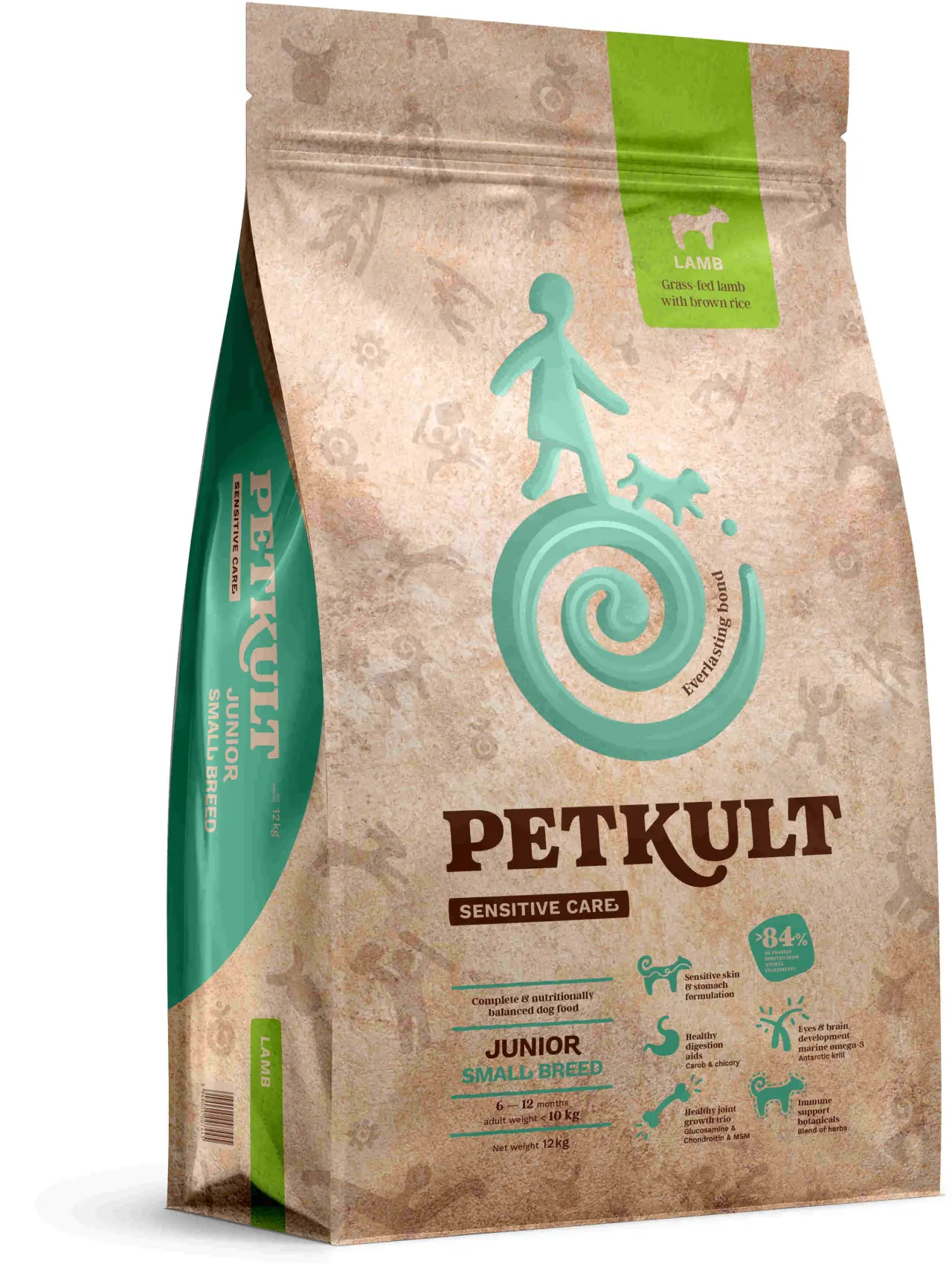PETKULT Sensitive JUNIOR small, talie mică, Miel şi orez