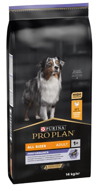 PRO PLAN Hrană uscată pt câini Adult All Breed Performance cu Pui 14kg