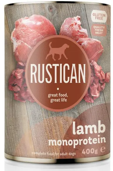 RUSTICAN Monoproteic Miel, hrană monoproteică la conservă 400g
