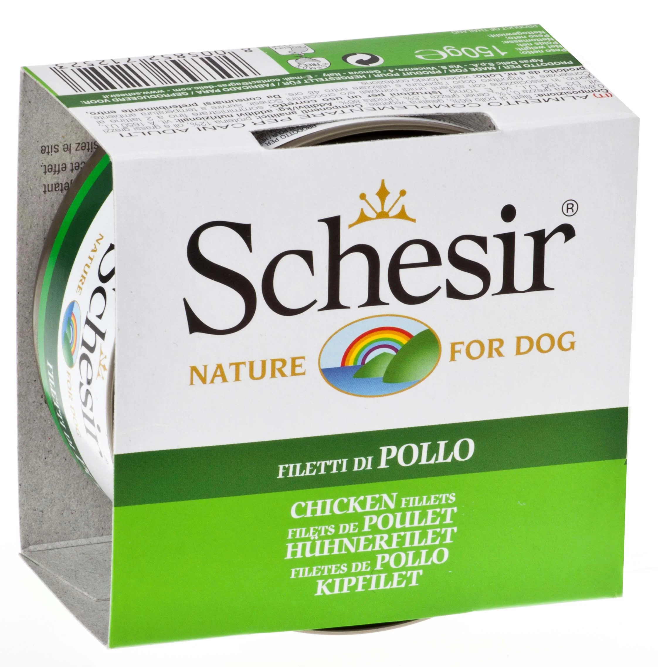 SCHESIR Conservă pentru câini File de Pui 150g