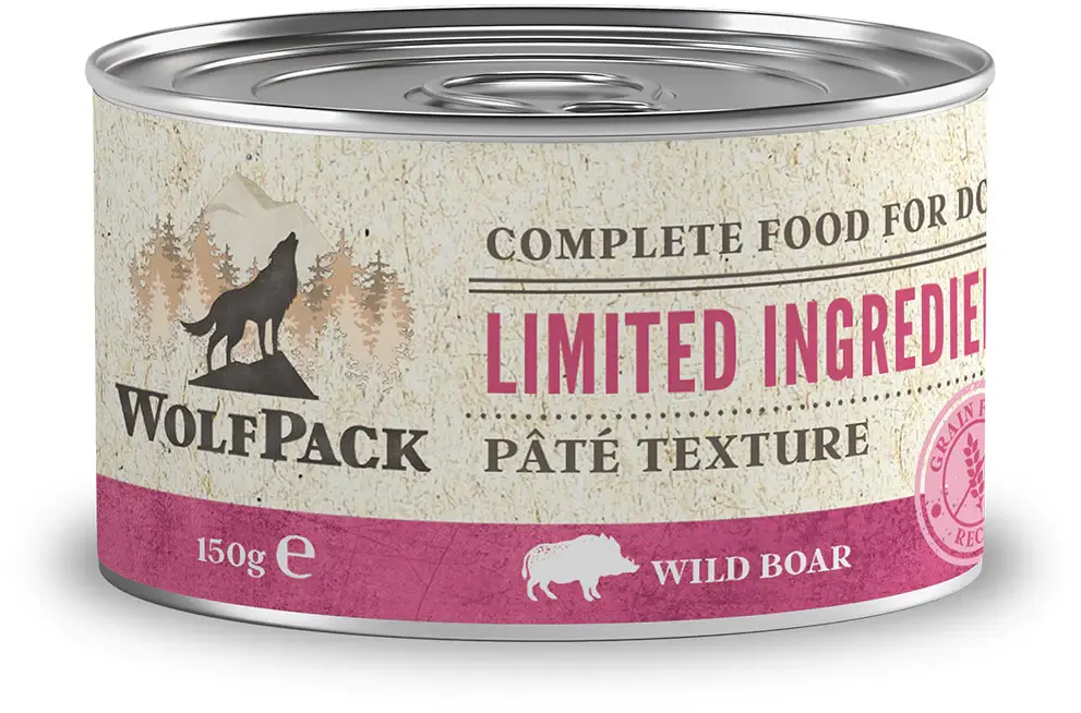 WOLFPACK Conservă pentru câini, cu număr limitat de ingrediente, Porc mistreţ