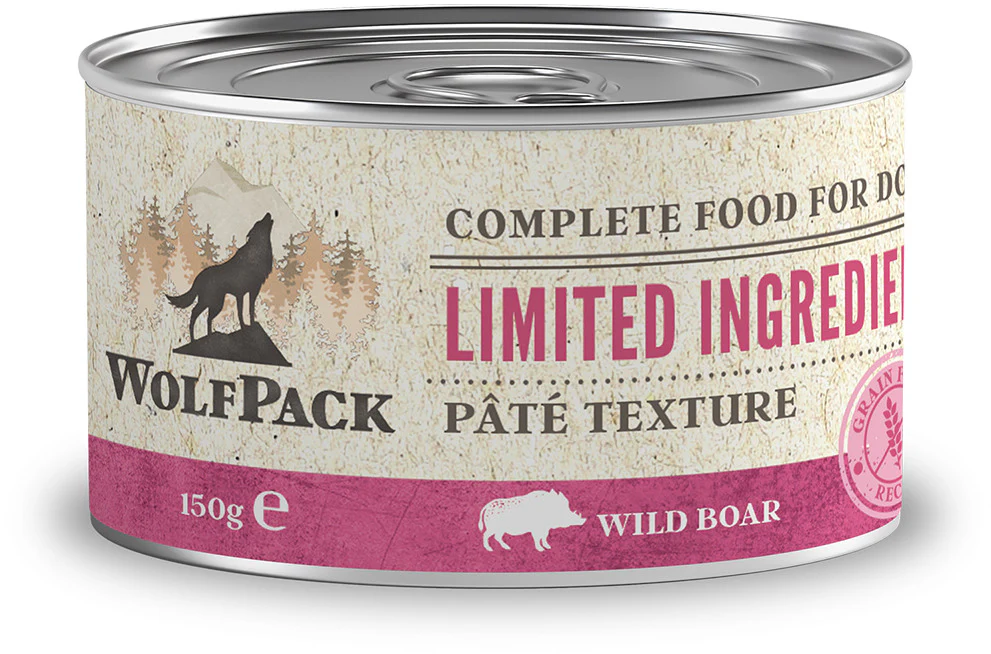 WOLFPACK Conservă pentru câini, cu număr limitat de ingrediente, Porc mistreţ