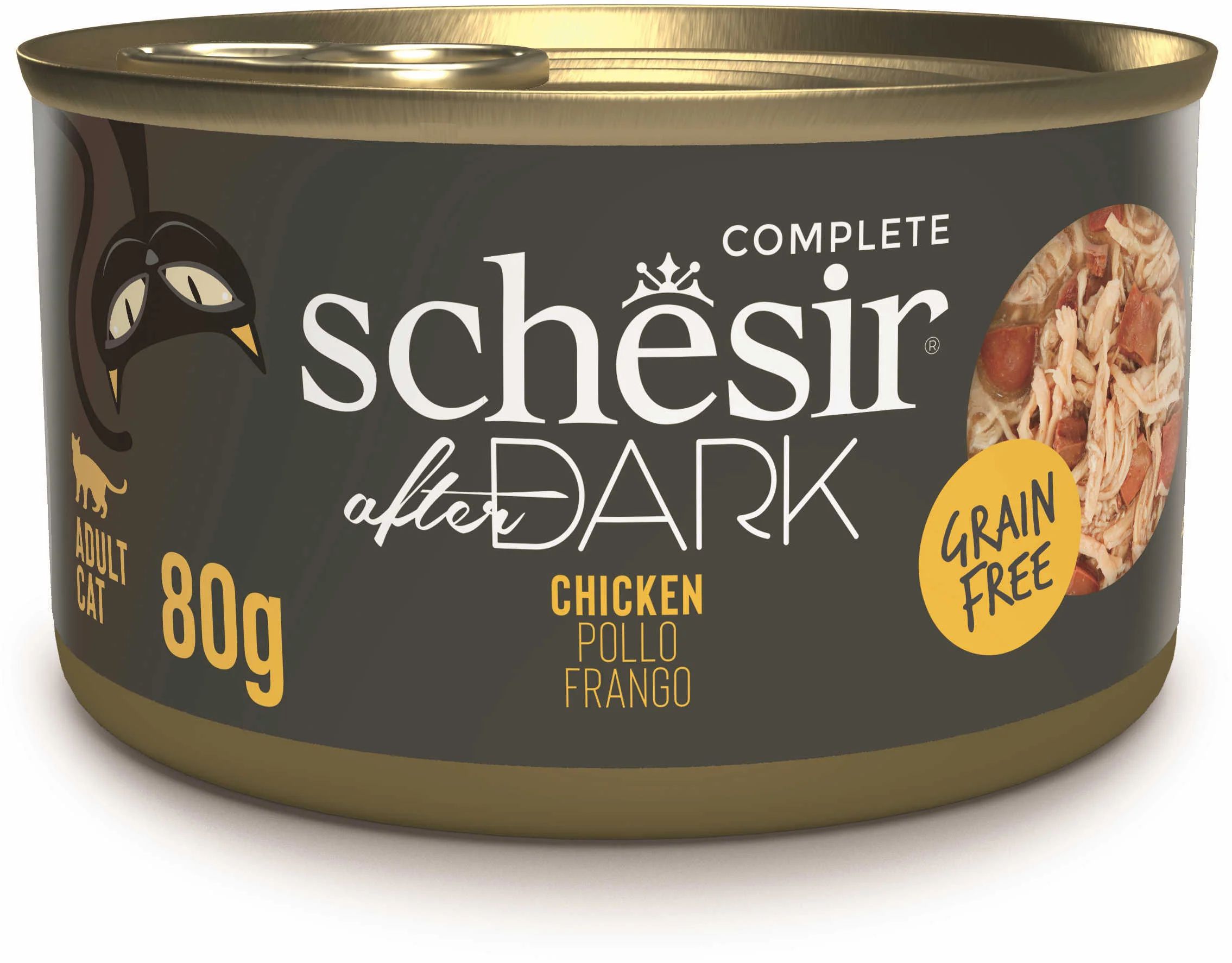 SCHESIR After Dark Conservă pentru pisici, supă cu Pui 80g