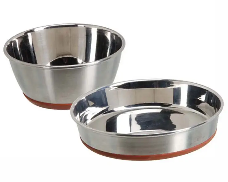 CAMON Castron rotund din oţel inoxidabil Durapet antislip pentru pisici