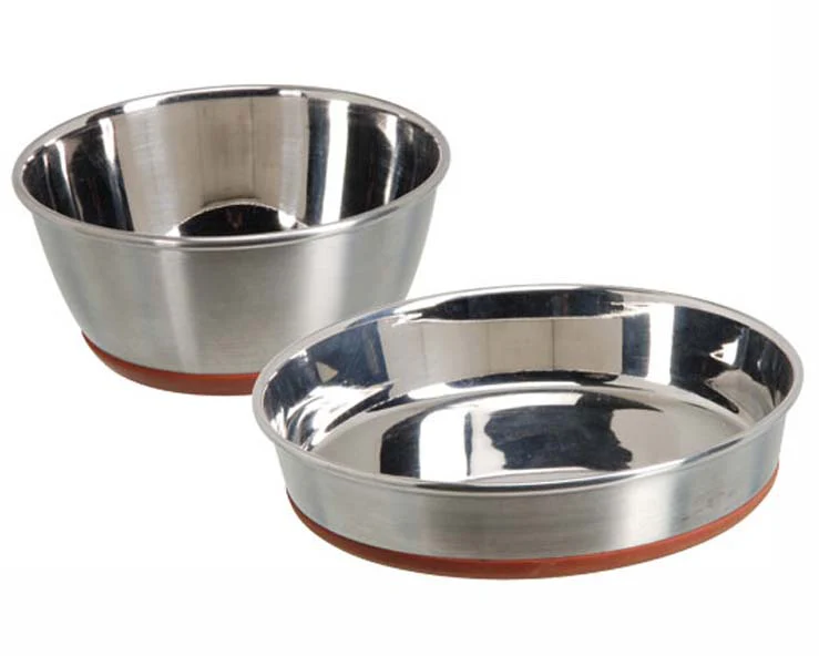 CAMON Castron rotund din oţel inoxidabil Durapet antislip pentru pisici