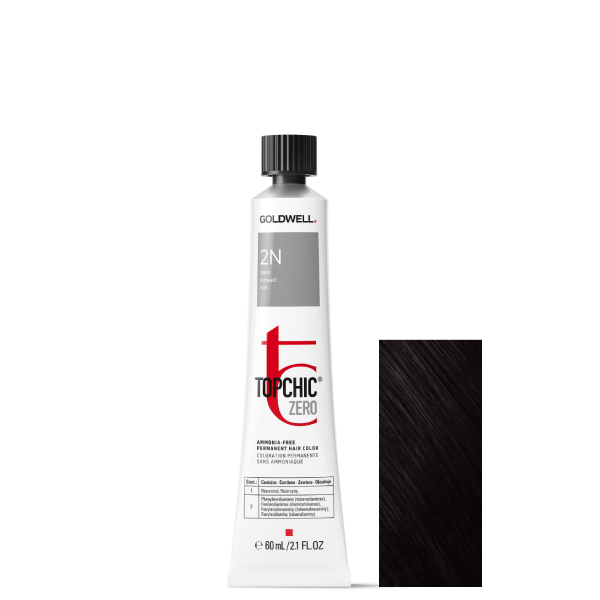 Vopsea permanenta de par fara amoniac Goldwell Topchic Zero 2N 60ml