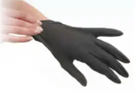Manusi de unica folosinta Terzi Industrie Black Nitrile Gloves M 100buc