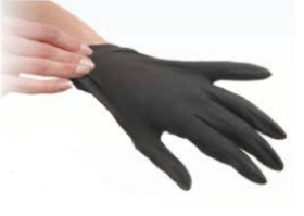 Manusi de unica folosinta Terzi Industrie Black Nitrile Gloves S 100buc