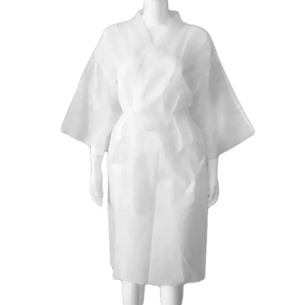 Kimono cosmetic alb Bournas Medicals Kimono Robe Non-Waven White 1 buc