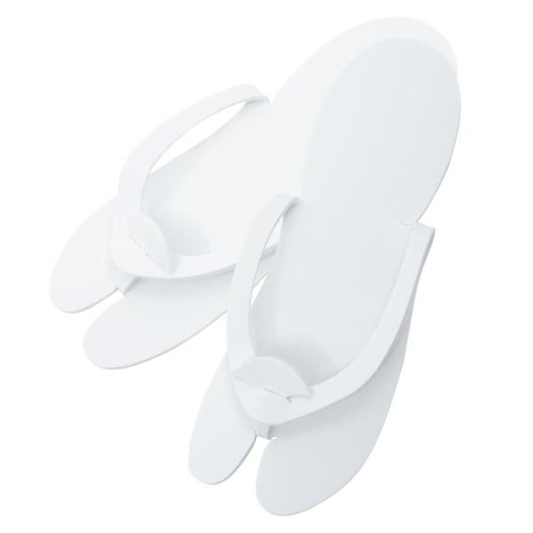 Papuci pedichiura alb Bournas Medicals Soft Care Eva Pedicure flip flops White 12set