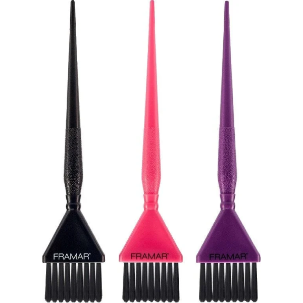 Set pensule pentru vopsea de par Framar Triple Threat Color Brush 3 buc