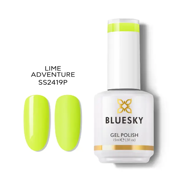 Oja semipermanenta Bluesky UV Lime Adventure 15ml