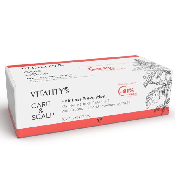 Fiole tratament pentru prevenirea caderii parului Vitality's Care&Scalp Strengthening Treatment 10x7ml