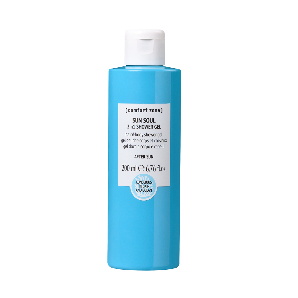 Gel de dus pentru par si corp Comfort Zone Sun Soul 2 in 1 Shower Gel 200ml
