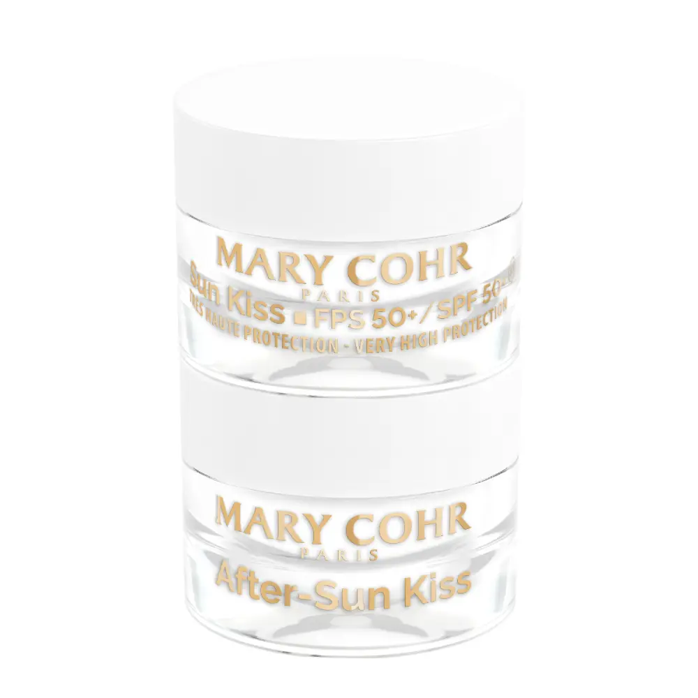 Set protectie si reparare buze Mary Cohr Duo Kiss Sun + After Sun SPF50 2x7 ml