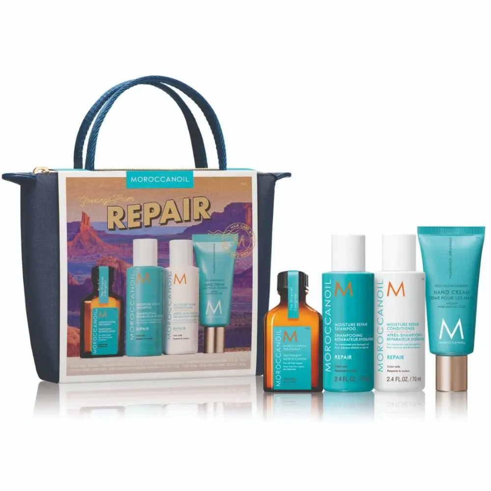 Set de par Moroccanoil Moisture Repair Travel 2x70ml + 1x25ml + 1x40ml