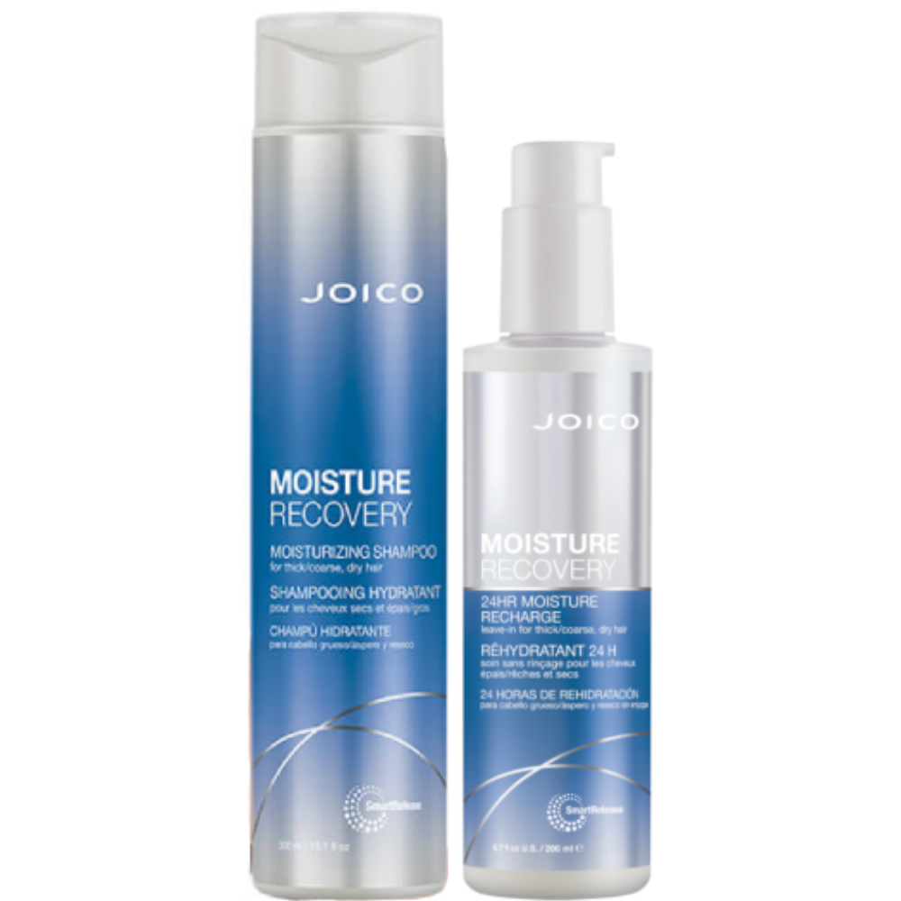 Set sampon si leave-in pentru hidratare Joico Moisture Recovery Shampoo si Recharge 24H 300+200ml