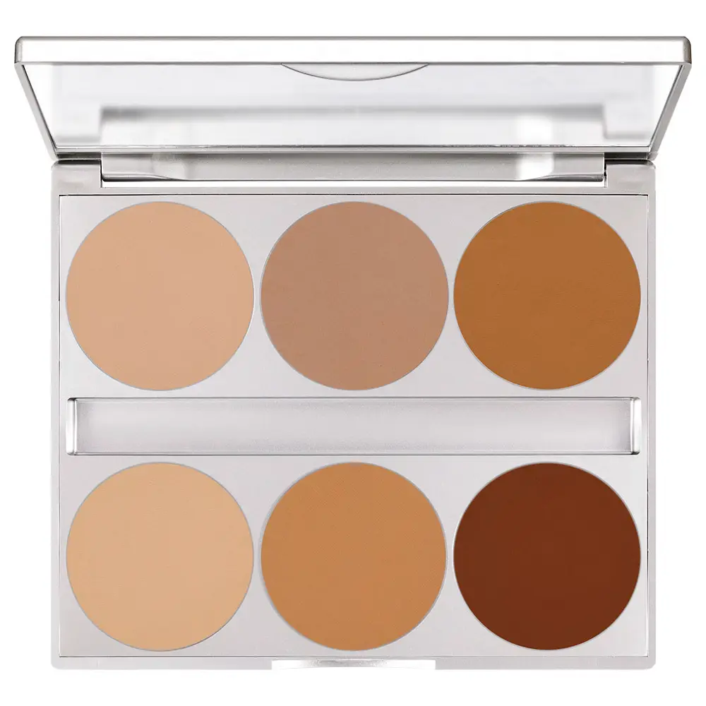 Paleta pudra compacta Kryolan Dual Finish Palette 6 culori Contouring 10gr